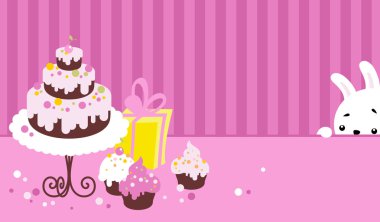 doğum günü pastası ve tavşan