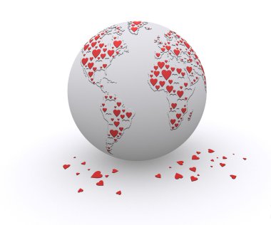 Earth is losing its heart clipart