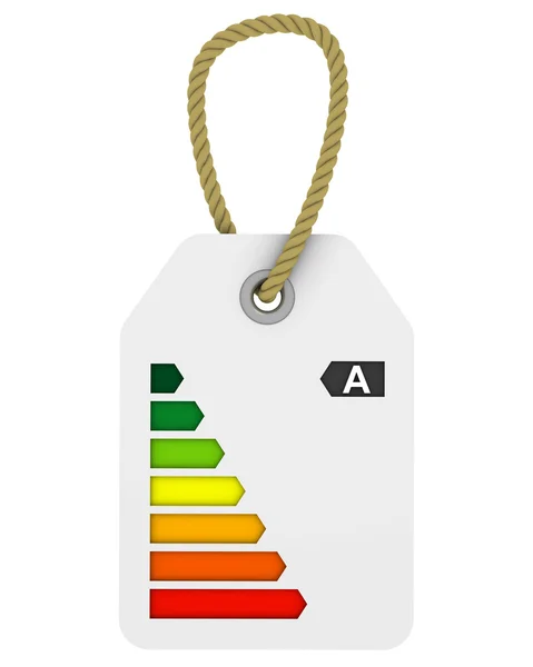 Uma etiqueta de desempenho energético de classe — Fotografia de Stock