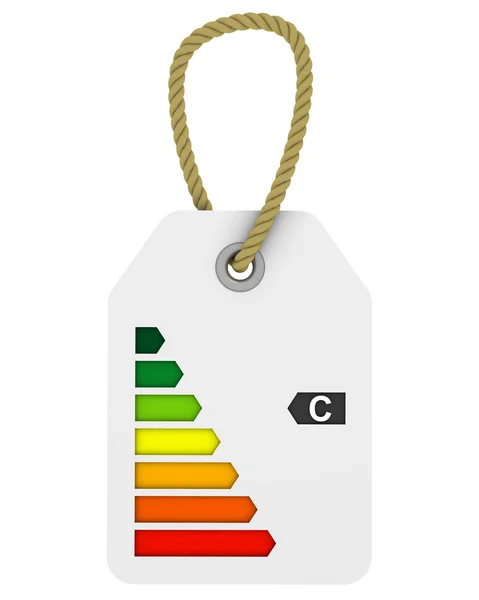 Clase C etiqueta de rendimiento energético — Foto de Stock