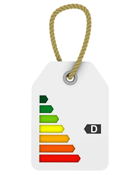 Etiqueta de rendimiento energético clase D — Foto de Stock