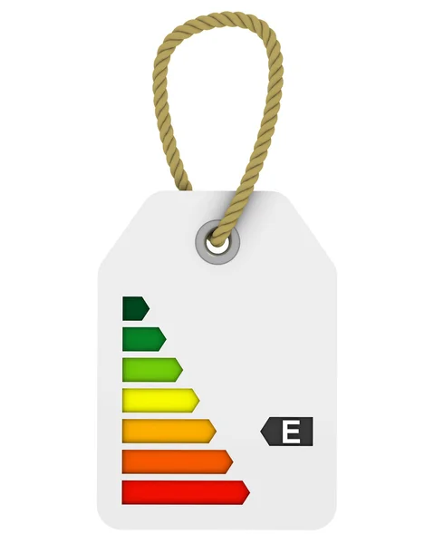 Etiqueta de desempenho energético da classe E — Fotografia de Stock