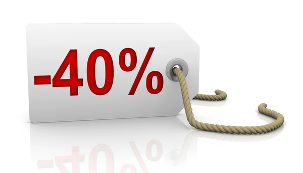 Forty percent discount — Stok fotoğraf