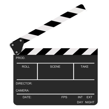 Opened Clapboard clipart