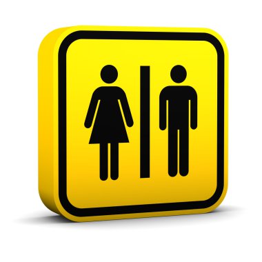 Square Toilets Sign clipart