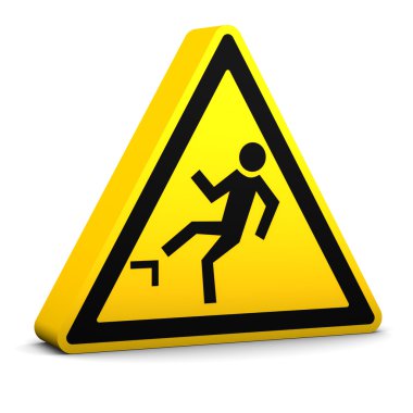 Risk of Falling Sign clipart