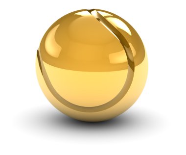 Golden Tennis Ball clipart