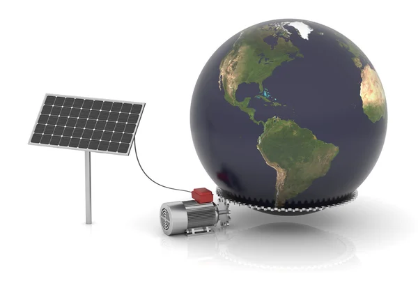Solarenergie kann die Welt bewegen — Stockfoto