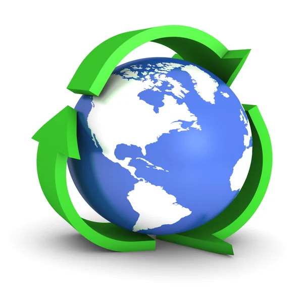 Recyclen van Globe — Stockfoto