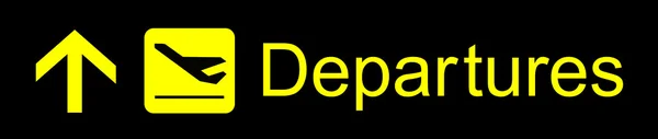 Departures Sign — Stock Photo, Image