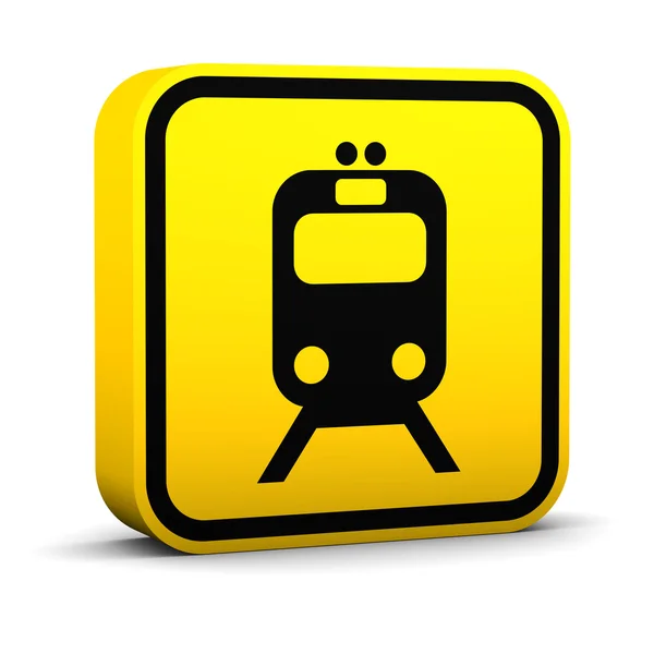 Železniční dopravní značka — Stock fotografie