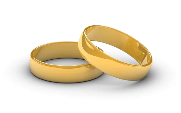 Anelli sposati d'oro — Foto Stock