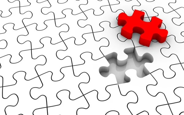 Jigsaw Puzzle Last Piece — Stock Photo, Image