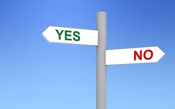 Yes and No Directions — Stock Photo, Image