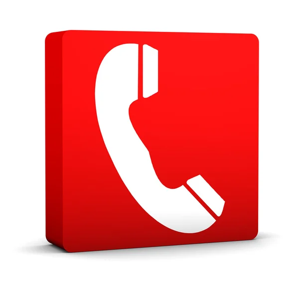 Rode telefoon teken — Stockfoto