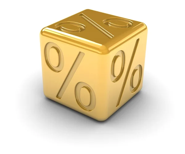 Dados de Percentagem Dourada — Fotografia de Stock