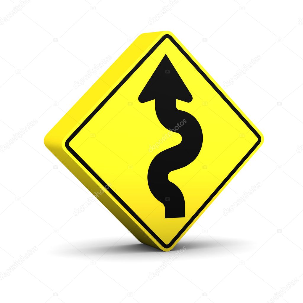 Dangerous Bend Sign
