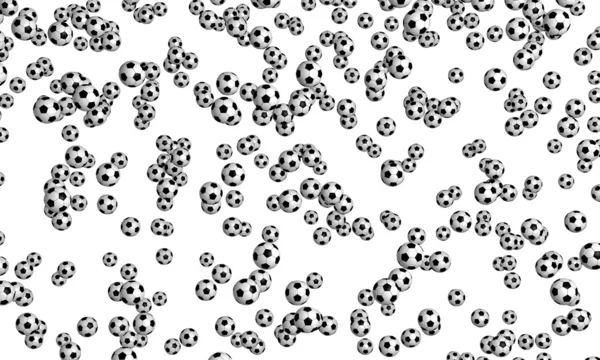 Balones de fútbol lluvia —  Fotos de Stock