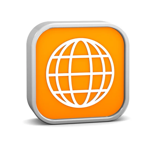 Orangefarbenes Webschild — Stockfoto