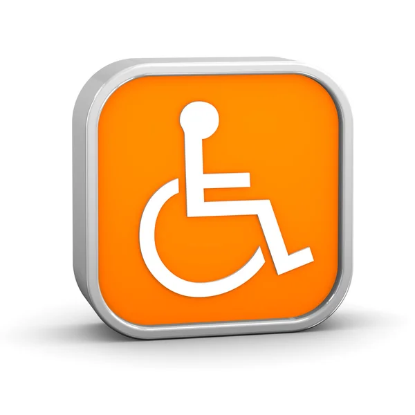 Panneau d'accessibilité orange — Photo