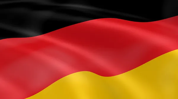 Almanya 'nın bayrağı rüzgarda — Stok fotoğraf