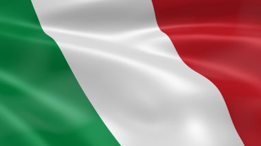 Italian flag in the wind clipart