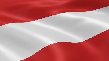 Austrian flag in the wind clipart