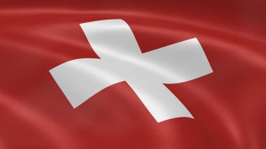 Swiss flag in the wind clipart