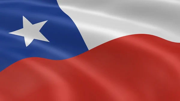 Chilean flag in the wind — Stock Photo, Image