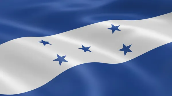 Hondurasin lippu tuulessa — kuvapankkivalokuva