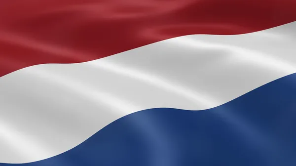 Bandeira holandesa ao vento — Fotografia de Stock