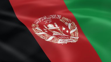 Afghan flag in the wind clipart