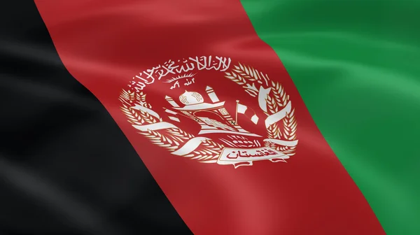 Afghan flag in the wind — Stock Photo, Image