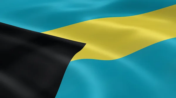 Bahamian flag in the wind — Stock Photo, Image