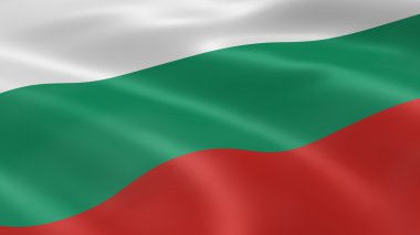 Bulgarian flag in the wind clipart