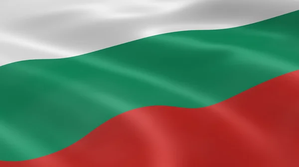 Bulgarsk flag i vinden - Stock-foto