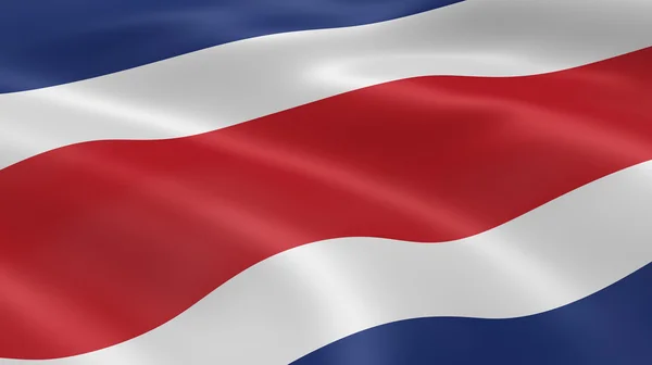 Bandeira da Costa Rica ao vento — Fotografia de Stock
