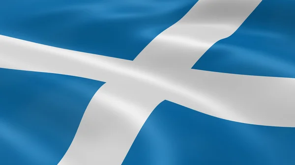 Scottish flag in the wind — Stock Photo, Image