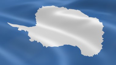 Antarctica flag in the wind clipart