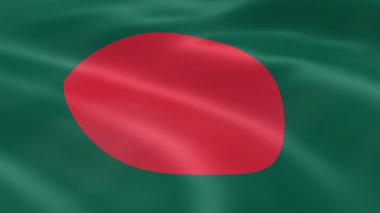 Bangladeshi flag in the wind clipart