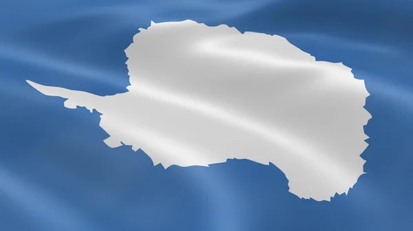 Antarktisz zászló a szélben — Stock Fotó