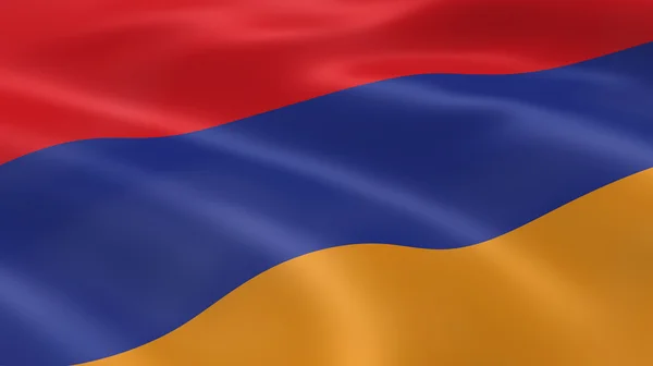 Armenian flag in the wind — Stock Photo, Image