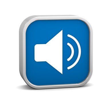 Dark Blue Enable Audio Sign clipart