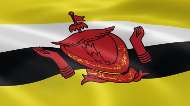 Bruneian flag in the wind clipart