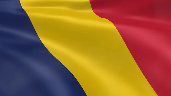 Tchadisk flag i vinden - Stock-foto
