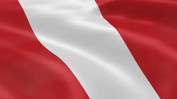Peruvian flag in the wind — Stock Photo, Image