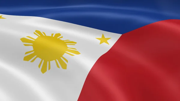 Filippinerna flagga i vinden — Stockfoto