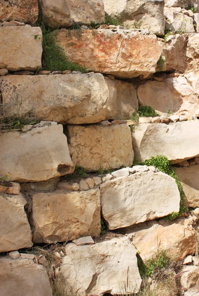 Oude stenen unusial muur — Stockfoto