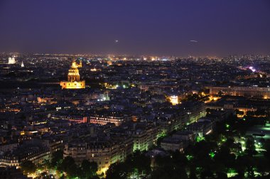 Paris at night clipart