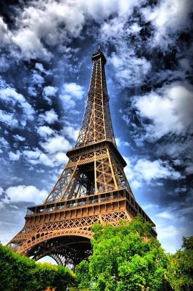 Eiffeltornet, paris hdr — Stockfoto